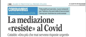 Scopri di più sull'articolo Pubblichiamo l’intervista fatta alla nostra coordinatrice regionale della Puglia, Avv. MARISA CATALDO  dalla giornalista  del Corriere del Mezzogiorno  MARINA DIMATTIA.