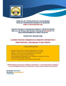Scopri di più sull'articolo WEBINAR: Corso base per mediatore civile – Sturt up 10 giugno ore 15.00